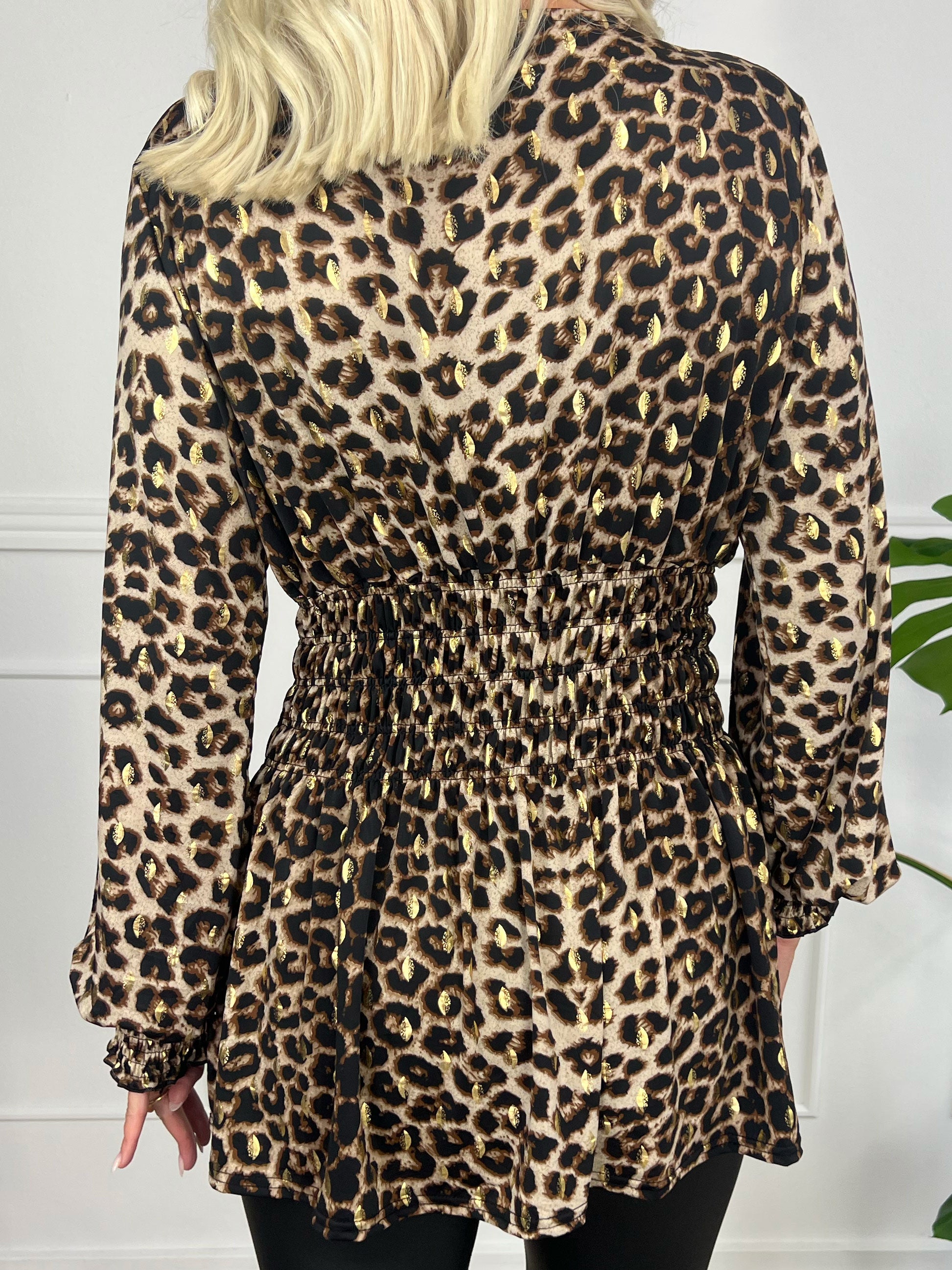 Pams Shirt L/S - Elastisk plus size blus i skrynkelfritt material